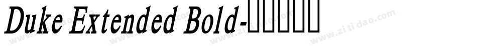 Duke Extended Bold字体转换